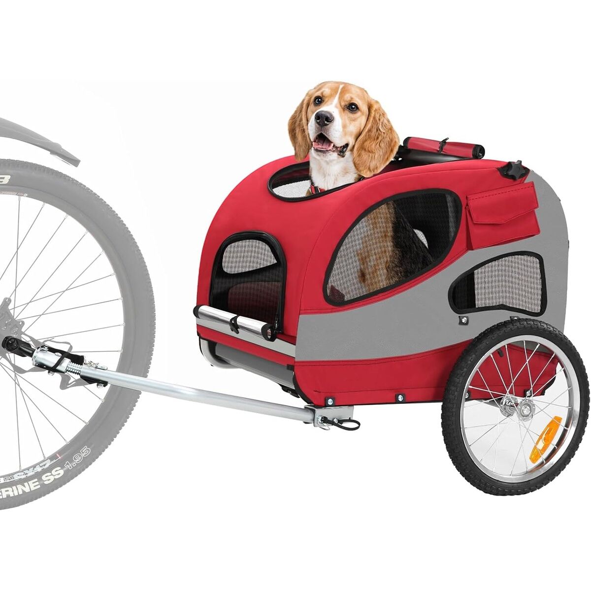Sepnine 10801 Remolque Mascotas Plegable Transp 3 Bols.