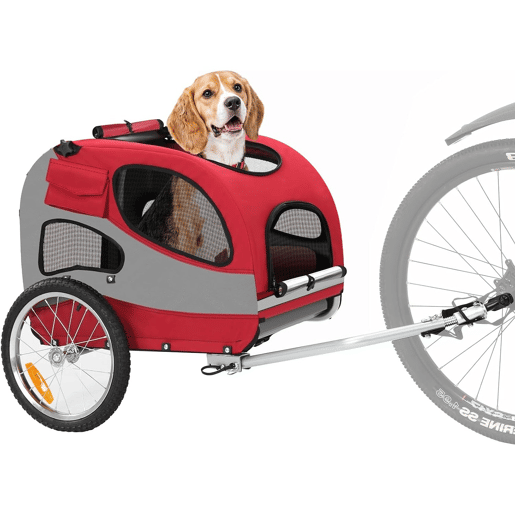 Sepnine 10801 Reboque para Pets u2013 Dobrável, Respirável, 3 Bolsos - Vermelho Sepnine 10801 Reboque para Pets u2013 Dobrável, Respirável, 3 Bolsos - Vermelho