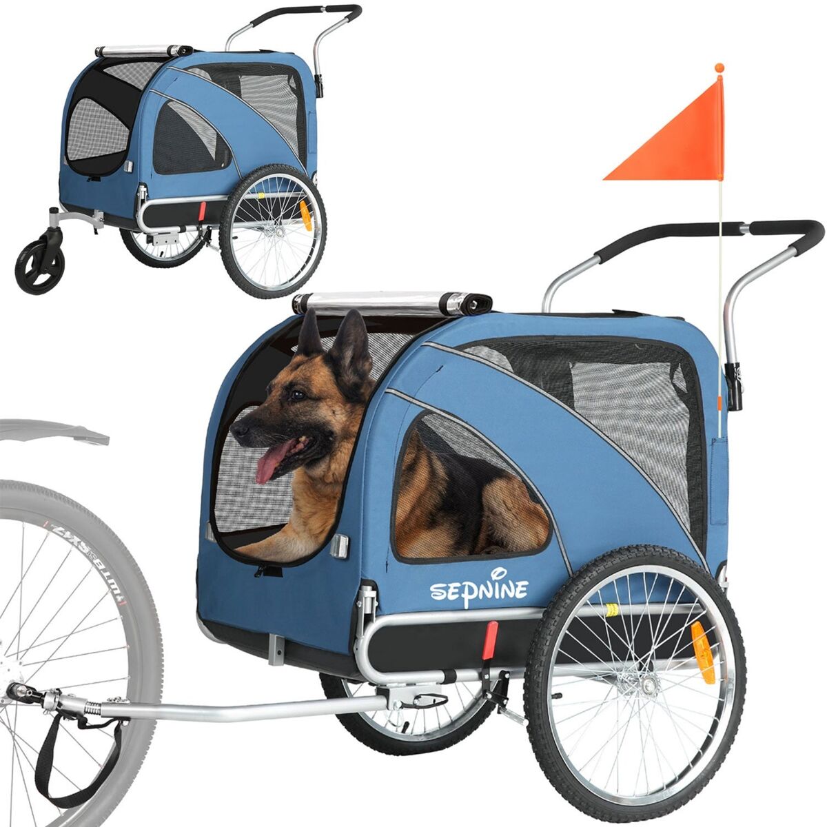 Sepnine 10202B Remolque Mascotas Plegable
