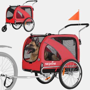 Trailer Pet Sepnine 10202B Dobrável 40KG à Prova d'Água 50cm - Vermelho