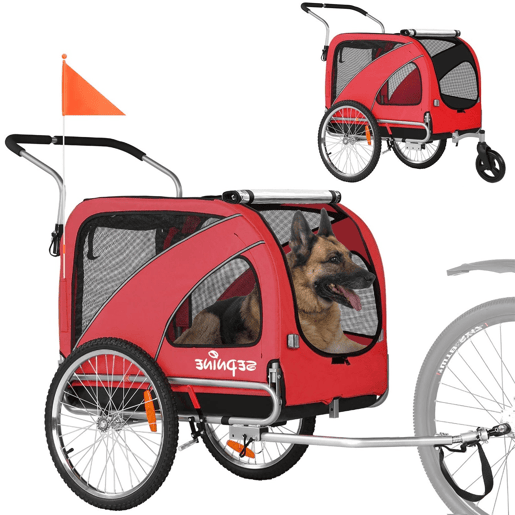 Trailer Pet Sepnine 10202B Dobrável 40KG à Prova d'Água 50cm - Vermelho Trailer Pet Sepnine 10202B Dobrável 40KG à Prova d'Água 50cm - Vermelho