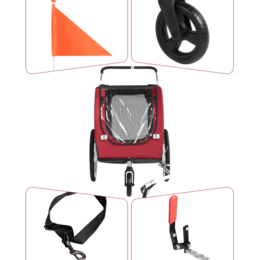 Trailer Pet Sepnine 10202B Dobrável 40KG à Prova d'Água 50cm - Vermelho Trailer Pet Sepnine 10202B Dobrável 40KG à Prova d'Água 50cm - Vermelho