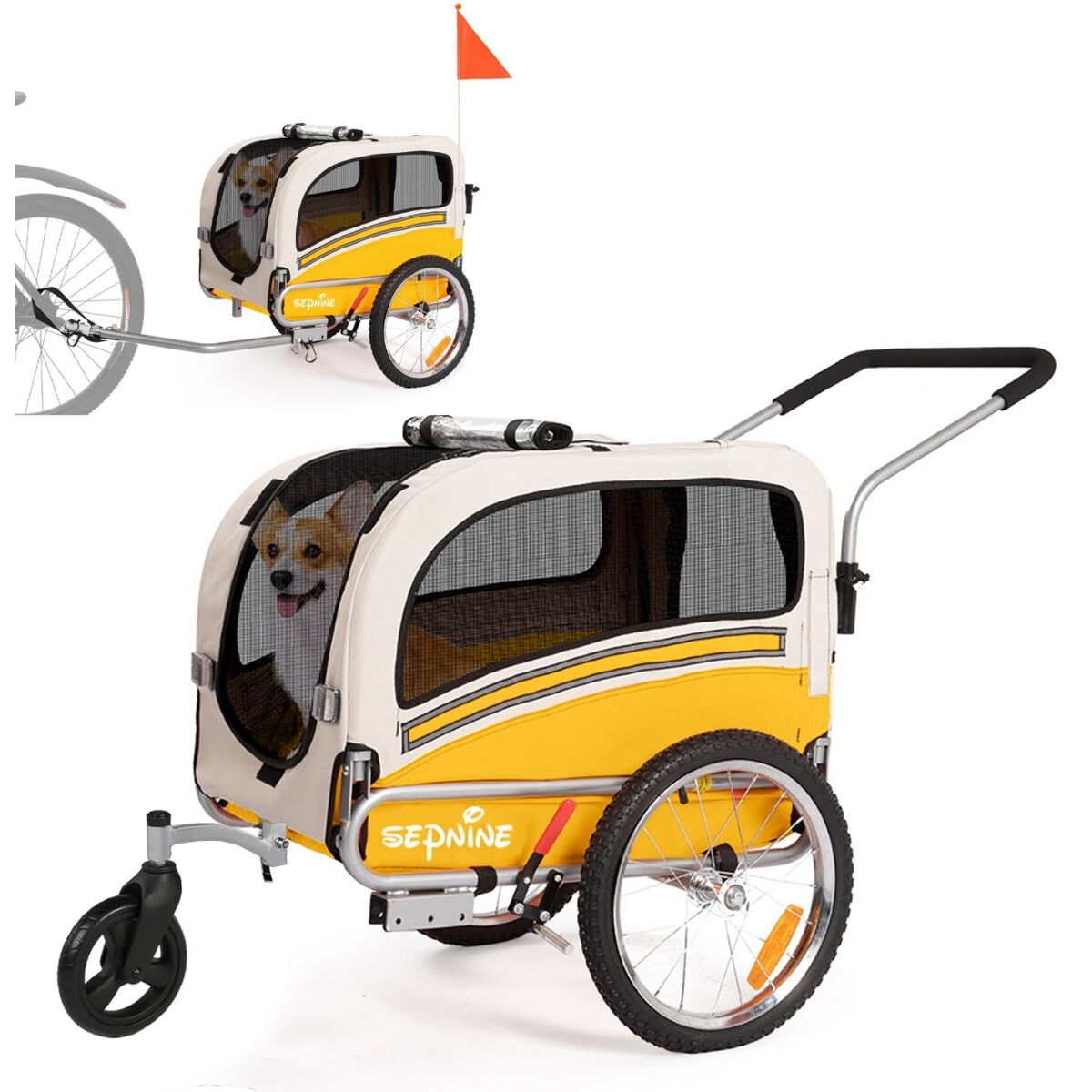 Sepnine 20303B Remolque Mascotas Impermeable