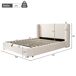 Cama de matrimonio de tela 209x219 Cama de matrimonio de tela 209x219 Beige