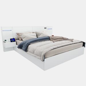 Cama de casal de mdf 160x200 cm,branco