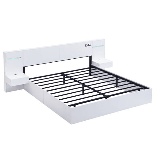 Cama de casal de mdf 160x200 cm,branco Cama de casal de mdf 160x200 cm,branco