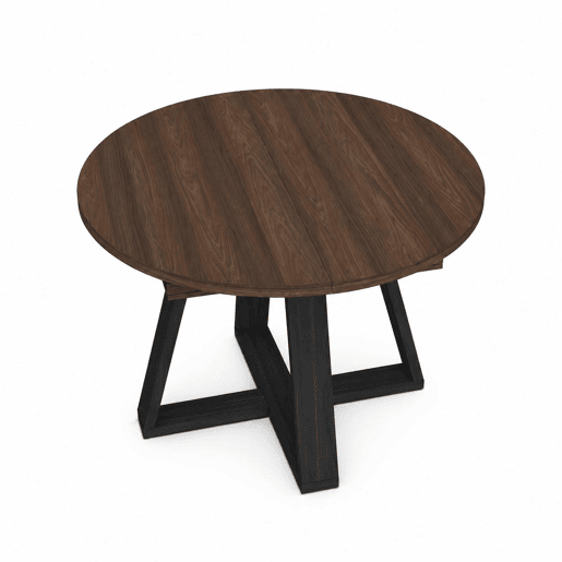 Mesa Jantar Extensível, Mesa Cozinha Extensível, 103x103x73cm, Para 6 pessoas, Móveis Sala Jantar, Estilo moderno, Carvalho escuro Mesa Jantar Extensível, Mesa Cozinha Extensível, 103x103x73cm, Para 6 pessoas, Móveis Sala Jantar, Estilo moderno, Carvalho escuro