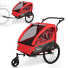 Sepnine BT920 Reboque Bicicleta Infantil u2013 2 Crianças, Dobrável, Vermelho