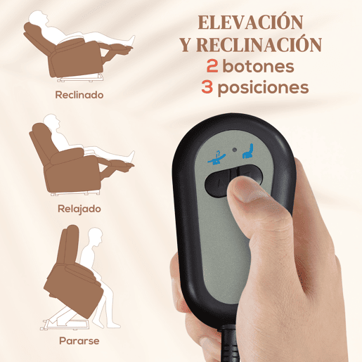 Poltrona elétrica reclinável com massagem vibratória e aquecimento, controle remoto, apoio para os pés, marrom Poltrona elétrica reclinável com massagem vibratória e aquecimento, controle remoto, apoio para os pés, marrom