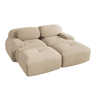 MEUBLES COSY Sofá modular em veludo cotelê com dupla chaise longue sofá sem estrutura com espuma de alta densidade estilo moderno 208x178x75cm Bege