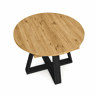 Mesa Jantar Extensível, Mesa Cozinha Extensível, 103x103x73cm, Para 6 pessoas, Móveis Sala Jantar, Estilo moderno, Carvalho