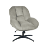 MEUBLES COSY Poltrona de Relax Giratória de Escritório Cadeira de Sala Ergonómica Ajustável em Altura Reclinável com Almofada Espessa de Veludo Cinza