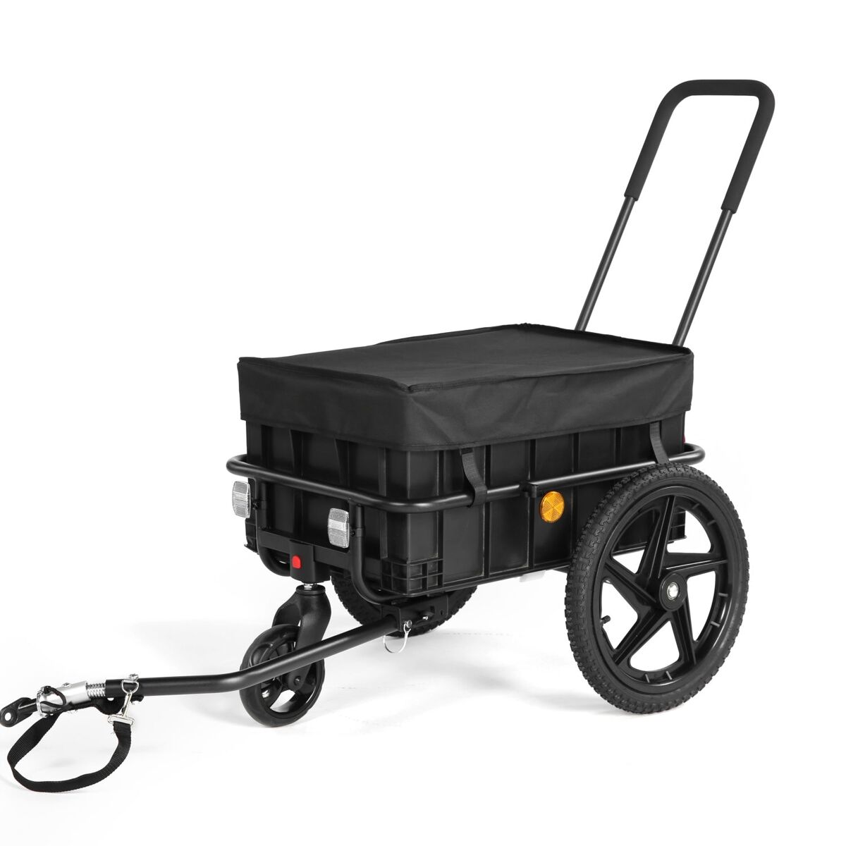 Sepnine 20316n trailer 50kg, asa extraíble, cubierta, ruedas 40cm - negro