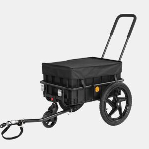 Sepnine 20316N Trailer 50KG, Alça Removível, Capa, Rodas 40cm - Preto