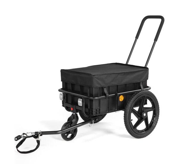 Sepnine 20316n trailer 50kg, asa extraíble, cubierta, ruedas 40cm - negro