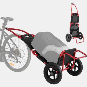 Sepnine 8009T Trailer 20KG, Alumínio, Dobrável, Rodas 30,48cm -Vermelho