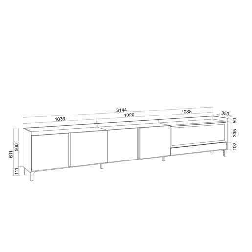 Móvel de TV, Muito espaço de arrumação, 315x35x61cm, Para televisores até 80, Lareira eléctrica XXL, Design industrial, Led, Estilo moderno, Carvalho e preto Móvel de TV, Muito espaço de arrumação, 315x35x61cm, Para televisores até 80, Lareira eléctrica XXL, Design industrial, Led, Estilo moderno, Carvalho e preto