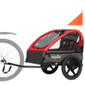 Sepnine BT609 Reboque Bicicleta Infantil u2013 2 Crianças, Dobrável - Vermelho