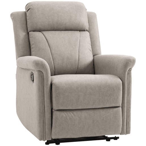 Poltrona Relax Reclinável Manual, Poltrona Relax em Tecido com Apoios de Braço e Apoio para os Pés Acolchoado e Grosso, Cinza Poltrona Relax Reclinável Manual, Poltrona Relax em Tecido com Apoios de Braço e Apoio para os Pés Acolchoado e Grosso, Cinza