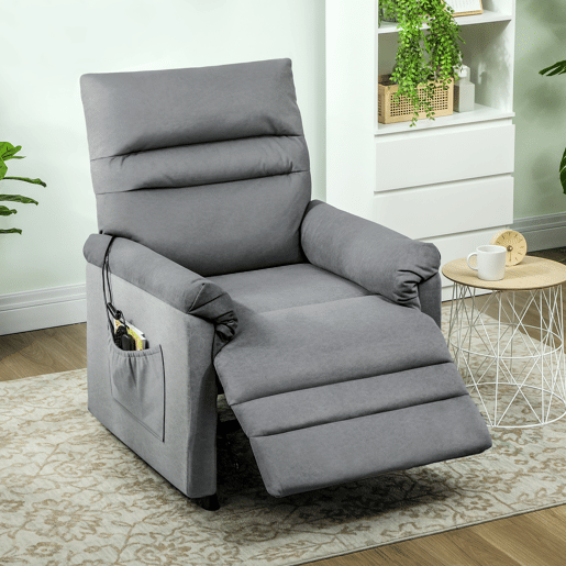 Poltrona elétrica reclinável Relax com aquecimento lombar, massagem, vibração, motor silencioso, função de memória, cinza. Poltrona elétrica reclinável Relax com aquecimento lombar, massagem, vibração, motor silencioso, função de memória, cinza.
