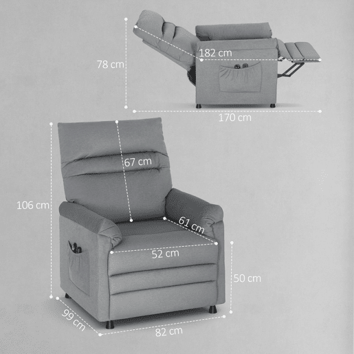 Poltrona elétrica reclinável Relax com aquecimento lombar, massagem, vibração, motor silencioso, função de memória, cinza. Poltrona elétrica reclinável Relax com aquecimento lombar, massagem, vibração, motor silencioso, função de memória, cinza.