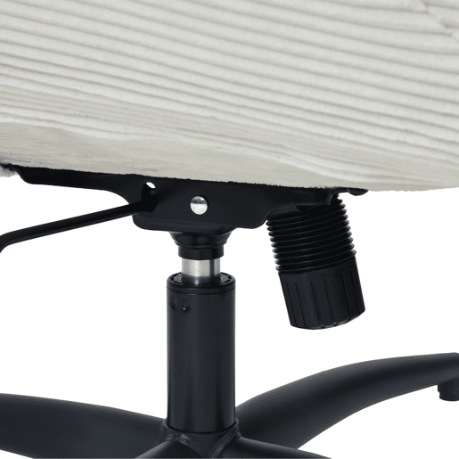 MEUBLES COSY Poltrona de Relax Giratória de Escritório Cadeira de Sala Ergonómica Ajustável em Altura Reclinável com Almofada Espessa de Veludo Bege