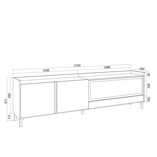 Móvel de TV, Muito espaço de arrumação, 212x35x61cm, Para televisores até 80, Lareira eléctrica XXL, Design industrial, Estilo moderno, Carvalho e preto Móvel de TV, Muito espaço de arrumação, 212x35x61cm, Para televisores até 80, Lareira eléctrica XXL, Design industrial, Estilo moderno, Carvalho e preto