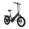 Pixar WIND1 48V 10,4Ah 20x3 Bicicleta Elétrica Preta Freio a Disco