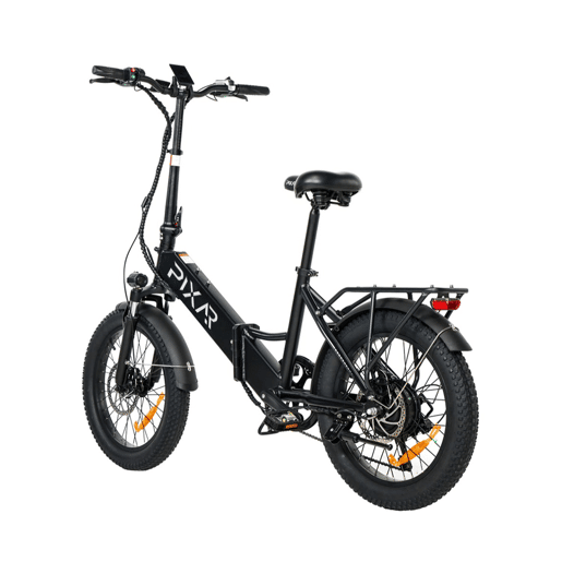 Pixar WIND1 48V 10,4Ah 20x3 Bicicleta Elétrica Preta Freio a Disco