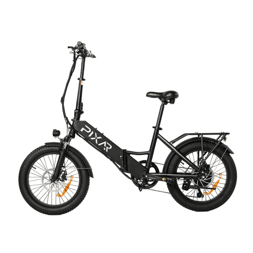 Pixar WIND1 48V 10,4Ah 20x3 Bicicleta Elétrica Preta Freio a Disco