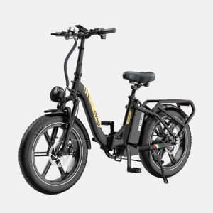 OVIVO C2 PRO E-bike - Motor 250W Bateria 48V18AH 20Polegadas Travões Hidráulicos - PretoOuro