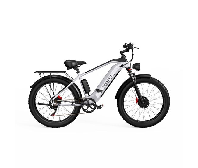 Duotts f26 bicicletas eléctricas - batería 840wh 50km autonomía plateado-blanco
