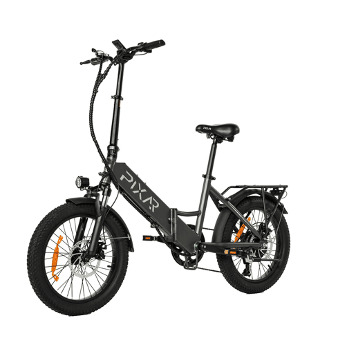 Pixar WIND1 48V 10,4Ah 20x3 Bicicleta Elétrica Cinza Freio a Disco