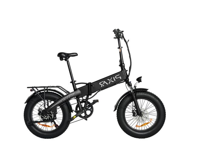 Pixar star1 48v 15ah 20x4 bicicleta eléctrica negra freno de disco