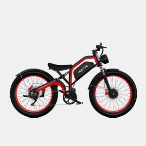 Bicicleta Elétrica Duotts N26 - Bateria 48V20Ah Autonomia 60KM Freios a Disco - Preto Vermelho