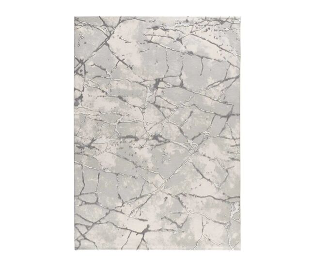 Alfombra efecto marmol con relieve gris oris, 154x230 cm - atticgo