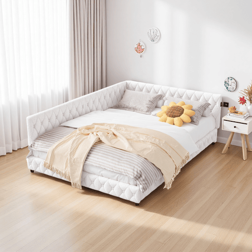 Cama estofada, luzes LED, portas USB, grades de segurança. Cama estofada, luzes LED, portas USB, grades de segurança.