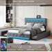 Cama doble, LED, USB, 4 cajones 210x182 Cama doble, LED, USB, 4 cajones 210x182 Gris