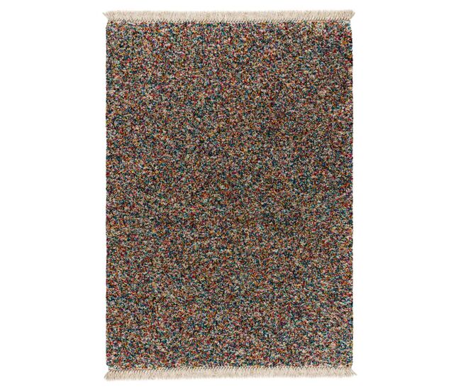 Alfombra shaggy moderna multicolor yebel, 120x170 cm - atticgo