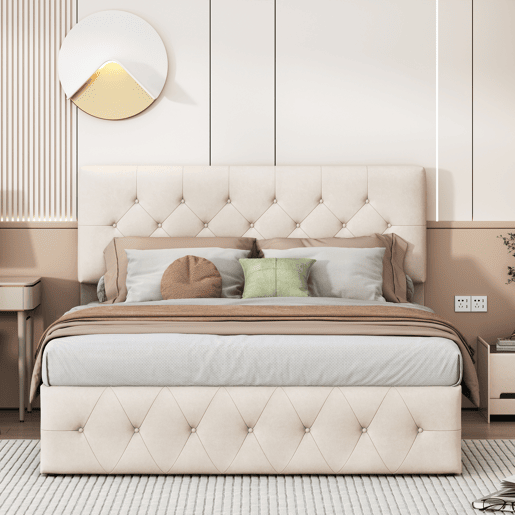 Cama 160x200cm, cama de casal hidráulica, cama funcional com cabeceira ajustável, veludo, adequada para adultos e adolescentes Cama 160x200cm, cama de casal hidráulica, cama funcional com cabeceira ajustável, veludo, adequada para adultos e adolescentes