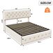 Cama, cama doble, cama funcional. 202x167 Cama, cama doble, cama funcional. 202x167 Beige