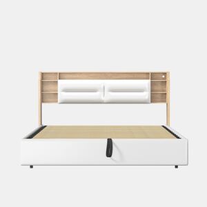 Cama moderna com espaço de armazenamento