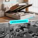 Cama LED, cama con almacenaje, cama doble, cama funcional 208x144 Cama LED, cama con almacenaje, cama doble, cama funcional 208x144 Beige