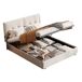 Cama LED, cama con almacenaje, cama doble, cama funcional 208x164 Cama LED, cama con almacenaje, cama doble, cama funcional 208x164 Beige