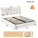 Cama LED, cama con almacenaje, cama doble, cama funcional 208x164 Cama LED, cama con almacenaje, cama doble, cama funcional 208x164 Beige