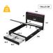 Cama 1, USB, Tipo C, Cama doble, Cajón, Luz LED 200x144 Cama 1, USB, Tipo C, Cama doble, Cajón, Luz LED 200x144 Gris