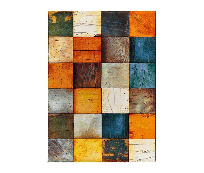 Alfombra geométrica multicolor sybil, 140x200 cm - atticgo