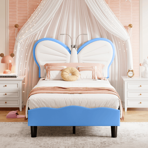 Cama de 90x200 cm, altura ajustável, cabeceira borboleta com luz de leitura LED, estofamento de veludo, adequada para colchões de 10 a 15 cm, fácil de montar. Cama de 90x200 cm, altura ajustável, cabeceira borboleta com luz de leitura LED, estofamento de veludo, adequada para colchões de 10 a 15 cm, fácil de montar.