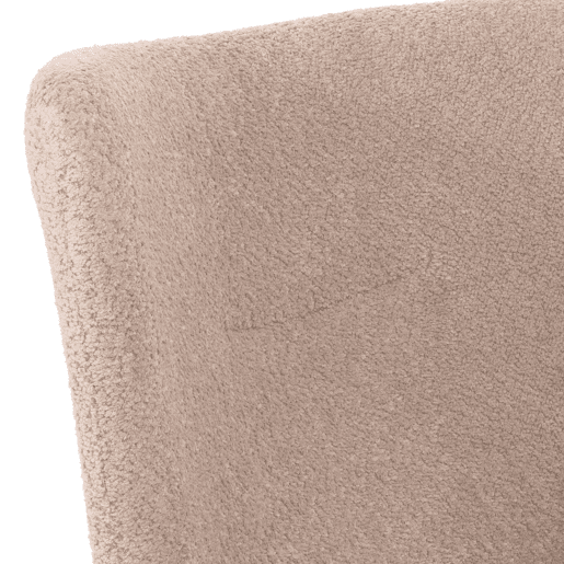 Poltrona de descanso cadeira de coquetel estofada reclinável giratória tecido chenille taupe e metal 04_0006378