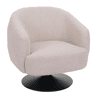 Poltrona de lounge para coquetéis com assento giratório assento extragrande em tecido bouclé bege creme e metal 04_0006850